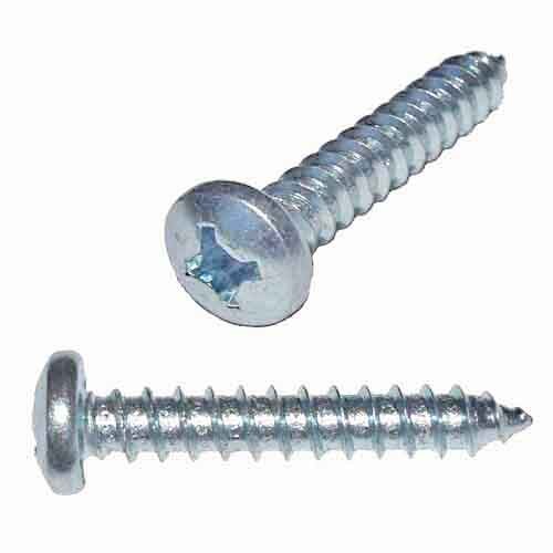 PPTS123 #12 X 3" Pan Head, Phillips, Tapping Screw, Type A, Zinc